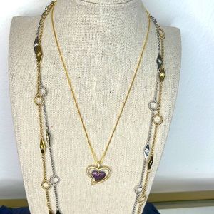 18K gold plated .925 silver necklace with a heart pendant